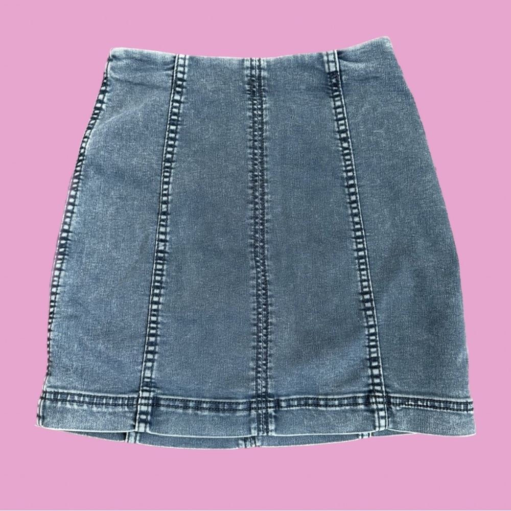 COPY - FREE PEOPLE DENIM STYLE BLACK SKIRT